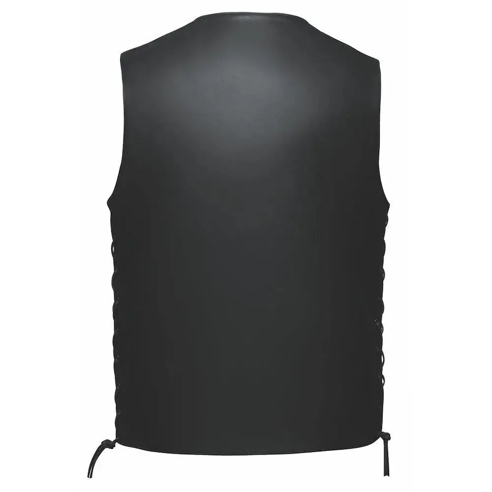 El Paso - Men's Motorcycle Leather Vest - Unik Just for Bikers - Flyclothing LLC