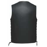 El Paso - Mens 10-Pocket Leather Vest - Unik Just for Bikers - Flyclothing LLC