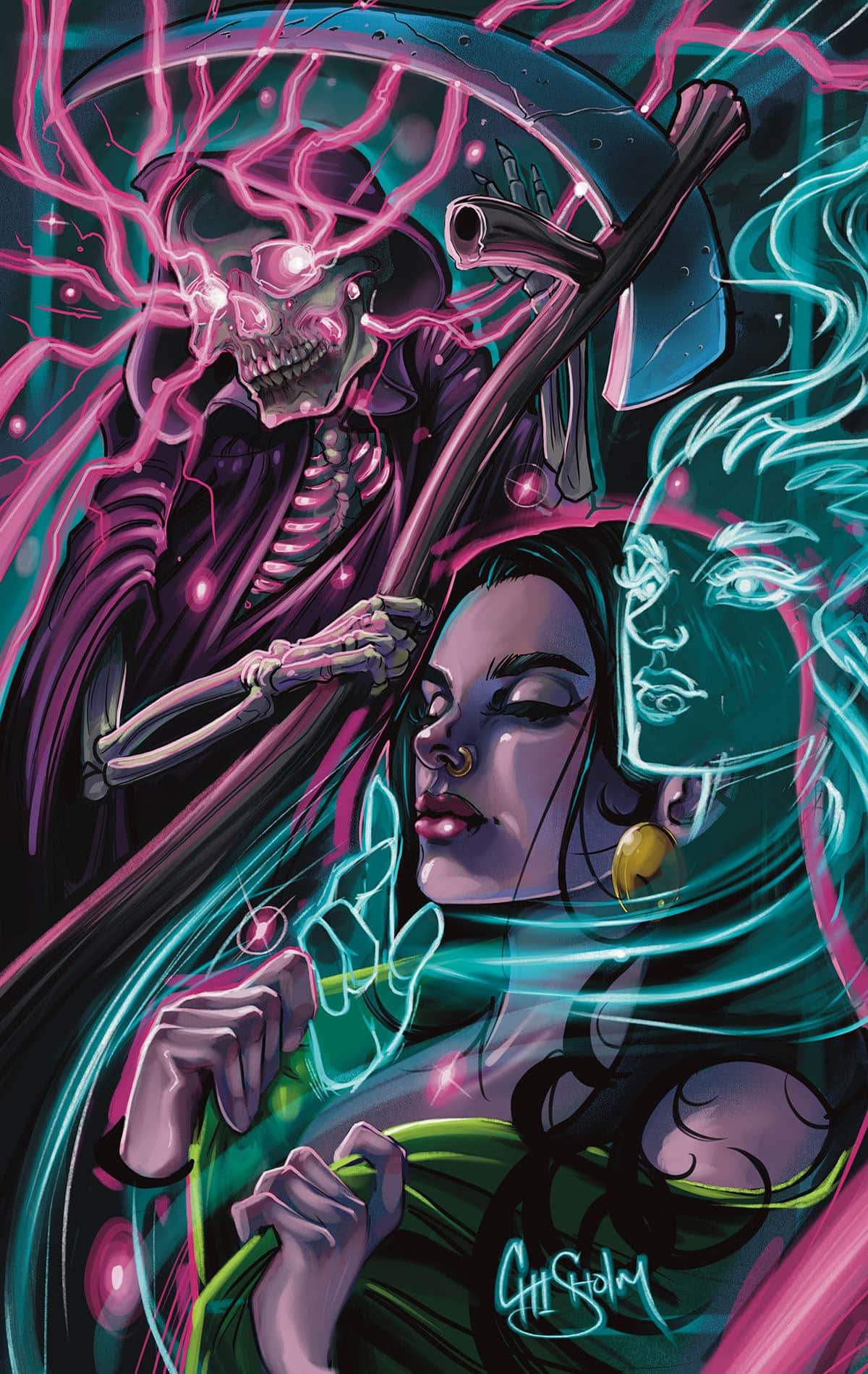 Black Market Art Company Electric Reaper Print - Black Market Art Company - Flyclothing LLC