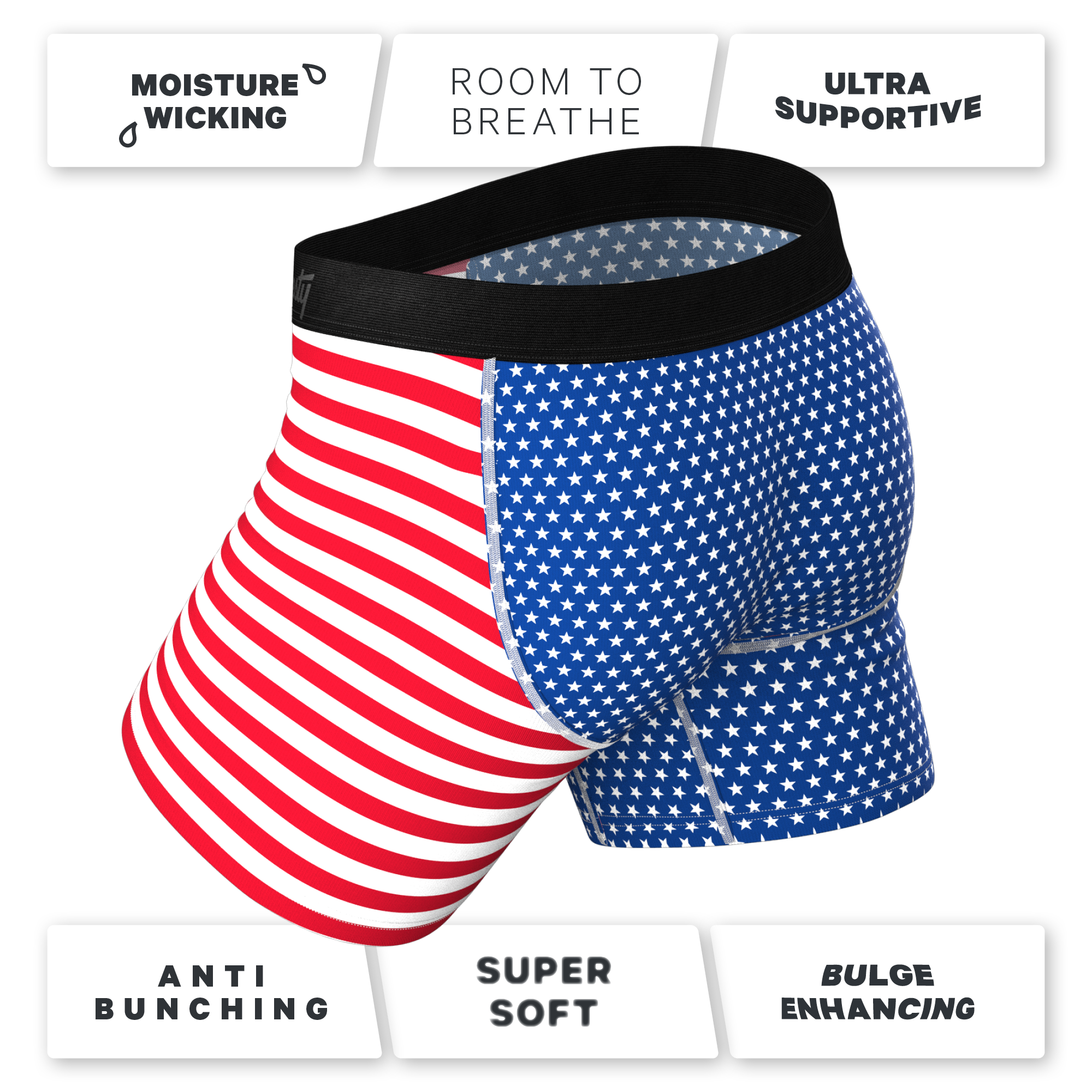 The Ellis Island | USA Flag Ball Hammock® Pouch Underwear