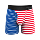 The Ellis Island | USA Flag Ball Hammock® Pouch Underwear With Fly