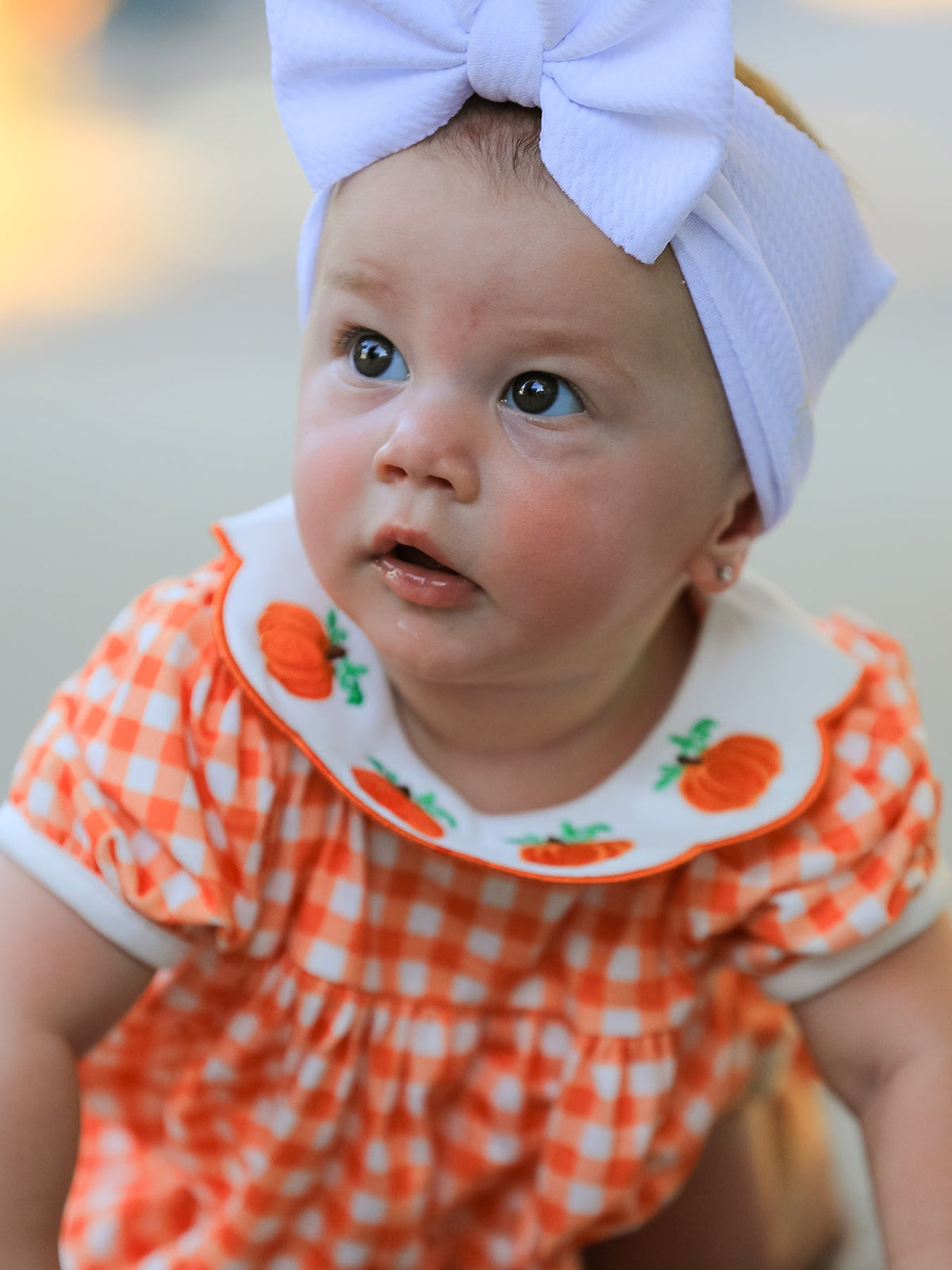 Thanksgiving Halloween Pumpkin Puff Sleeve Girls Bloomer Set - Rylee Faith Designs - Flyclothing LLC