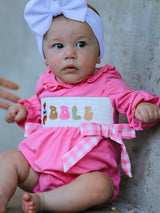 Fall Thanksgiving& Halloween "GOBBLE" Smock Embroidery Baby Girl Romper - Rylee Faith Designs - Flyclothing LLC