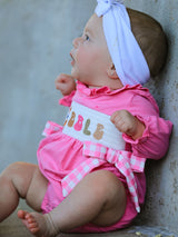 Fall Thanksgiving& Halloween "GOBBLE" Smock Embroidery Baby Girl Romper - Rylee Faith Designs - Flyclothing LLC