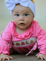 Fall Thanksgiving& Halloween "GOBBLE" Smock Embroidery Baby Girl Romper - Rylee Faith Designs - Flyclothing LLC