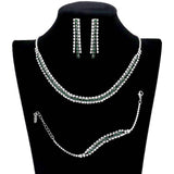 3PCS Rhinestone Necklace Jewelry Set - Madeline Love - Flyclothing LLC
