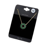 CZ Embellished Open Circle Pendant Necklace - Madeline Love - Flyclothing LLC