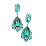 Chunky Crystal Rhinestone Teardrop Bubble Evening Earrings - Madeline Love - Flyclothing LLC