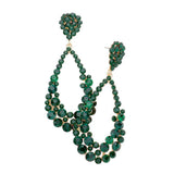 Crystal Bubble Cluster Teardrop Evening Earrings - Madeline Love - Flyclothing LLC