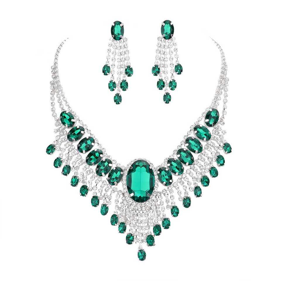 Glass Stone Ephemeral Wings Necklace - Madeline Love - Flyclothing LLC