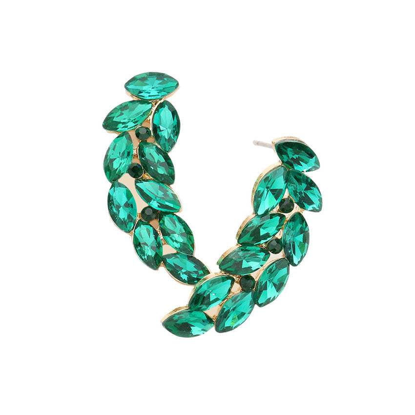 Marquise Stone Cluster Evening Earrings - Madeline Love - Flyclothing LLC