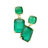 Square Rectangle Link Dangle Evening Earrings - Madeline Love - Flyclothing LLC