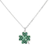 Stone Paved Clover Pendant Necklace - Madeline Love - Flyclothing LLC