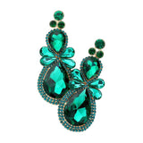 Teardrop Accented Dangle Evening Earrings - Madeline Love - Flyclothing LLC