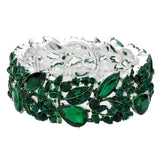 Teardrop Marquise Stone Cluster Stretch Evening Bracelet - Madeline Love - Flyclothing LLC