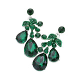 Teardrop Stone Cluster Dangle Evening Earrings - Madeline Love - Flyclothing LLC