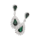 Teardrop Stone Dangle Evening Earrings - Madeline Love - Flyclothing LLC