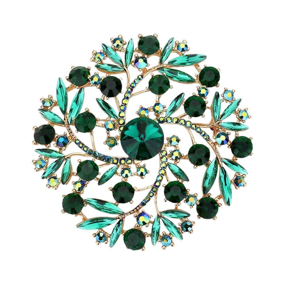Pearl Rhinestone Embellished Flower Vine Brooch - Madeline Love - Flyclothing LLC