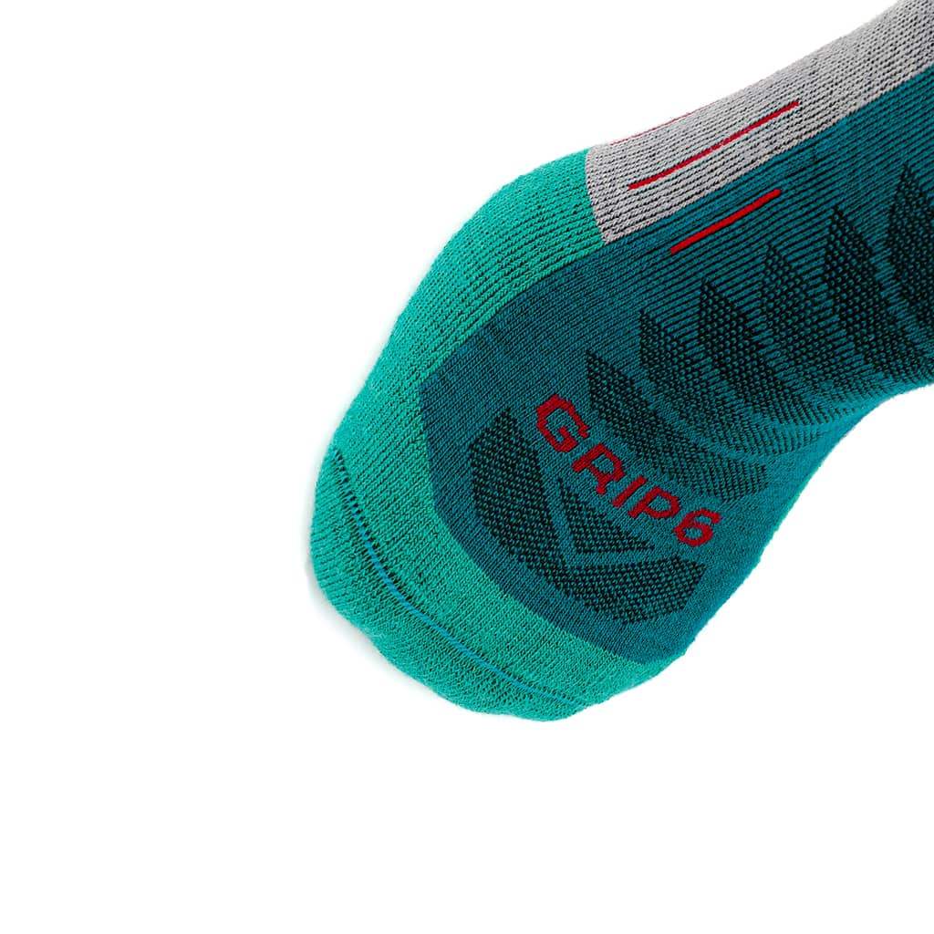 Emerald - Run Ankle Midweight Merino Wool Sock - GRIP6 - Flyclothing LLC