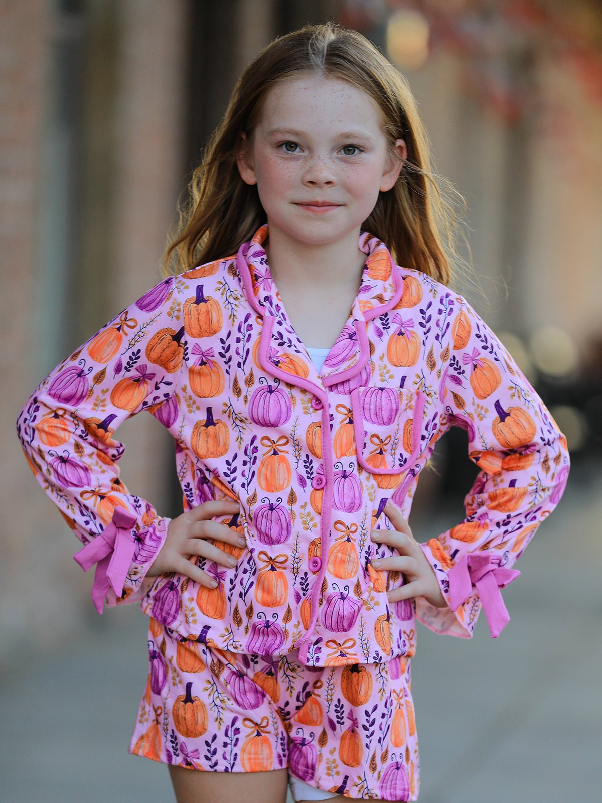 Mommy & me Halloween Pumpkin Pajama Set - Rylee Faith Designs - Flyclothing LLC
