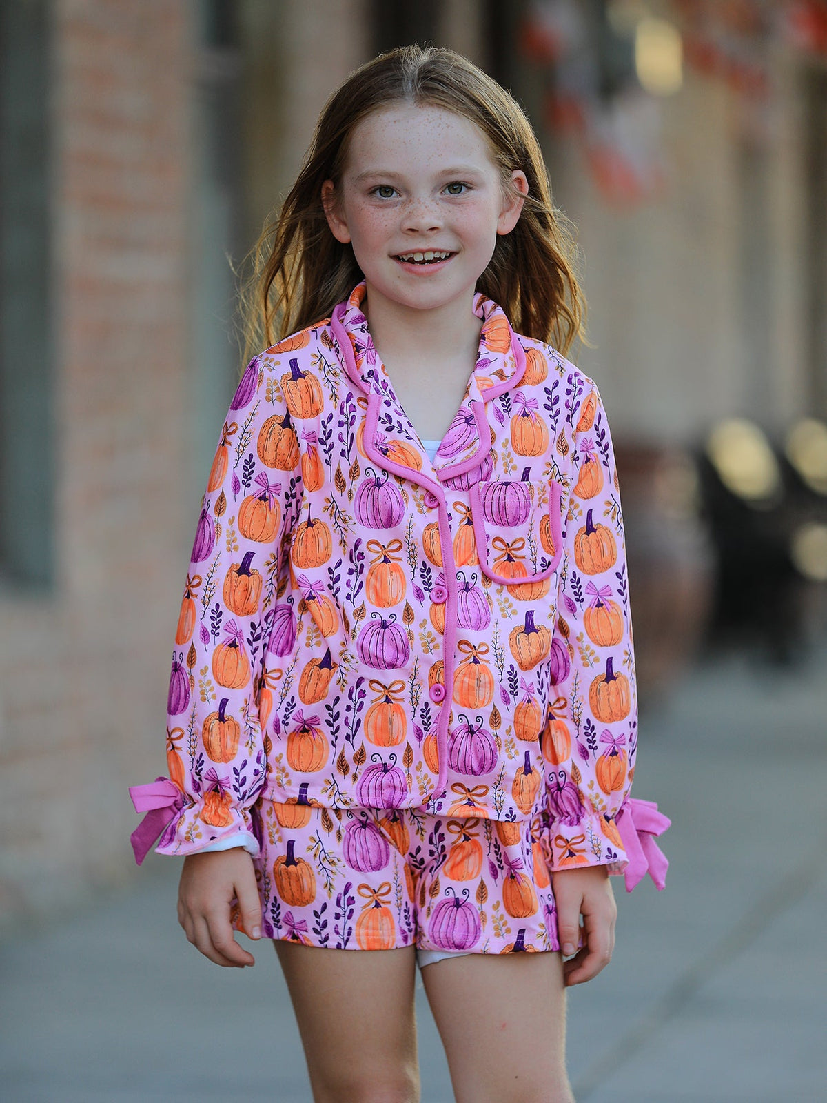 Mommy & me Halloween Pumpkin Pajama Set - Rylee Faith Designs - Flyclothing LLC