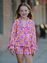 Mommy & me Halloween Pumpkin Pajama Set - Rylee Faith Designs - Flyclothing LLC