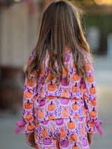 Mommy & me Halloween Pumpkin Pajama Set - Rylee Faith Designs - Flyclothing LLC