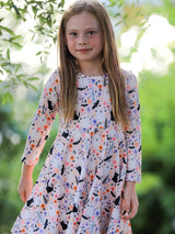 Halloween Black Cat Girls Twirl Dress - Rylee Faith Designs - Flyclothing LLC