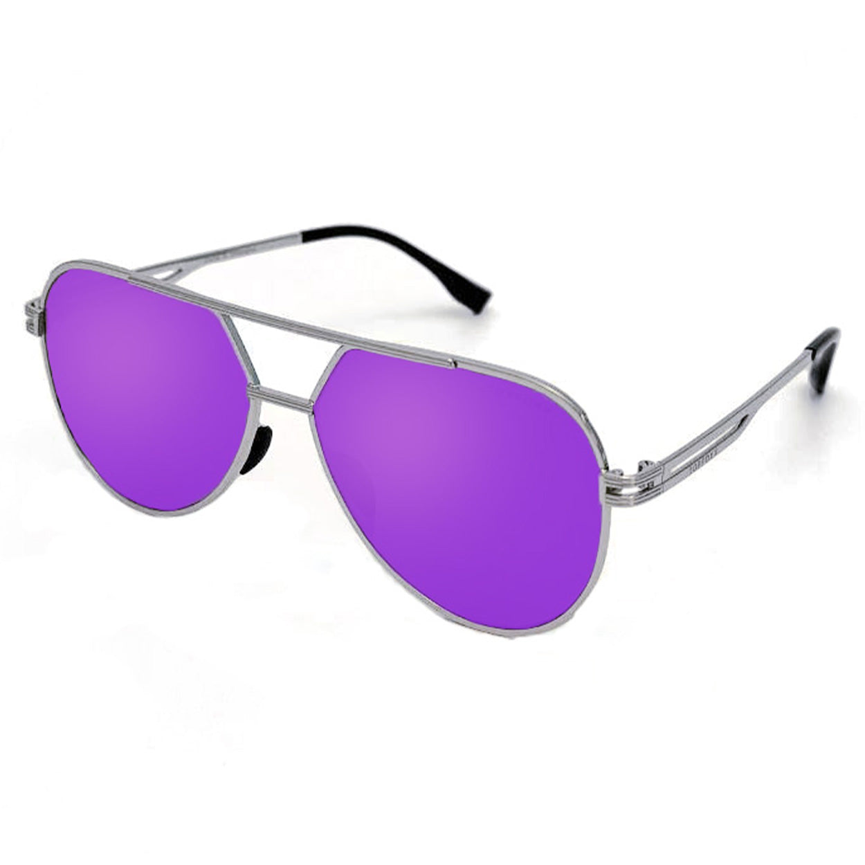 Untangled x Emily- Tangle Free - Mirrored Purple Aviator Sunglasses - TopFoxx - Flyclothing LLC