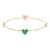 Enamel Heart Pointed Bangle Bracelet - Madeline Love - Flyclothing LLC