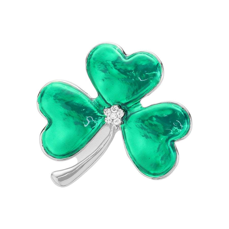Epoxy Shamrock Clover Pin Brooch - Madeline Love - Flyclothing LLC