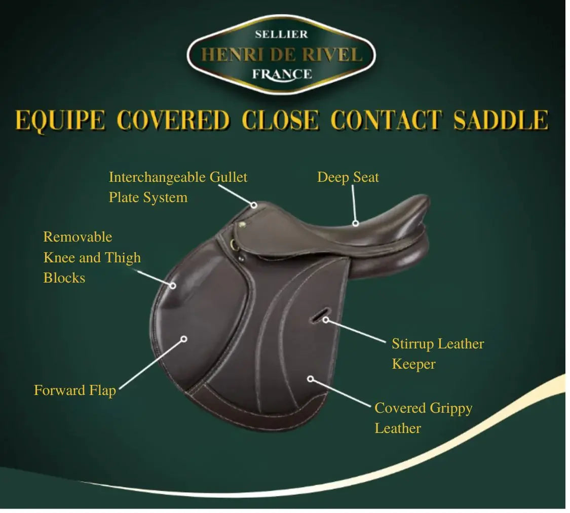 Henri De Rivel Equipe Covered Close Contact IGP Saddle - Breeches.com - Flyclothing LLC
