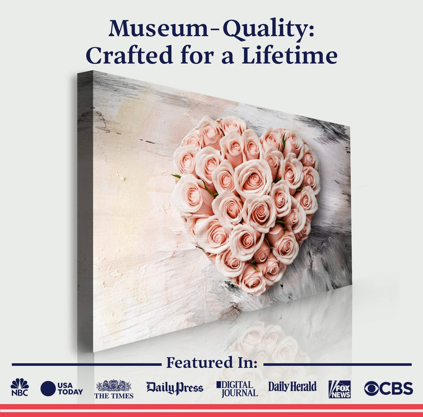 Floral Heart Wall Art II - Tailored Canvases - Flyclothing LLC