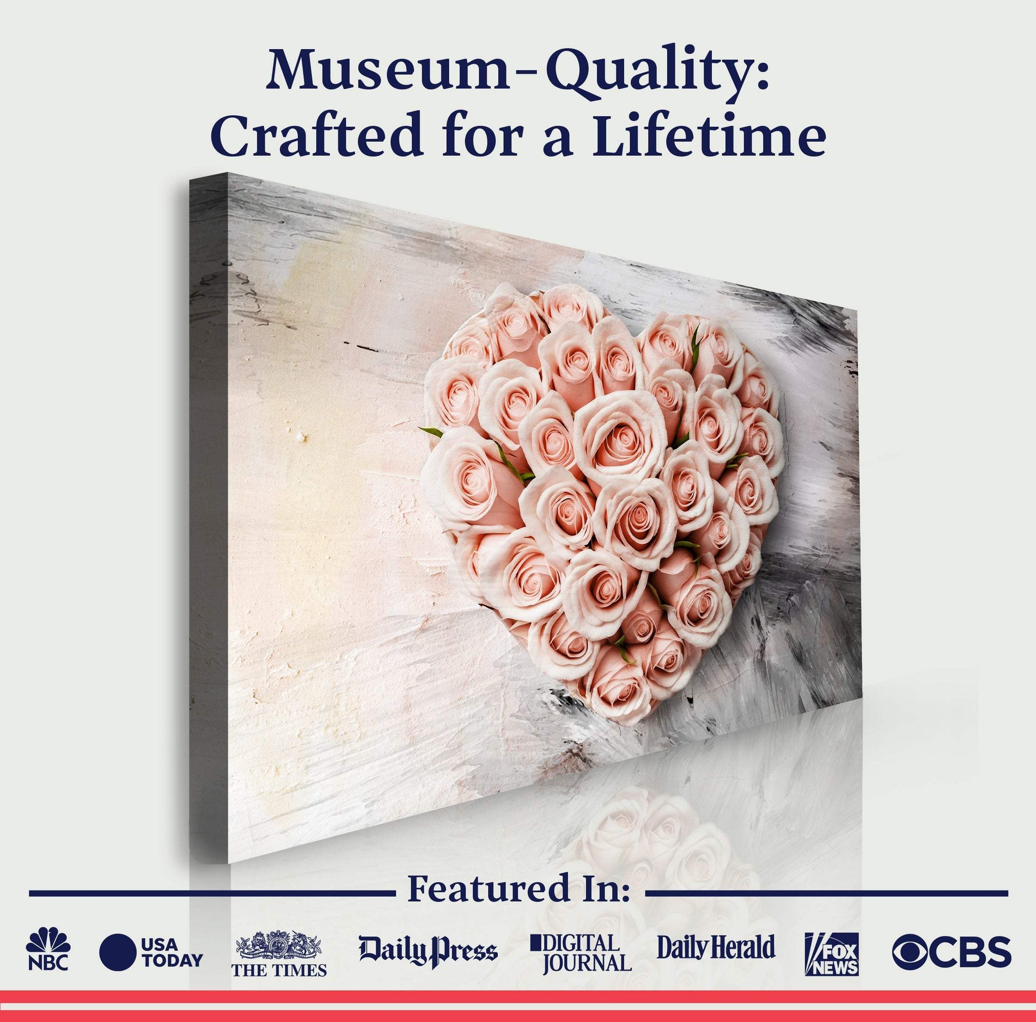 Floral Heart Wall Art II - Tailored Canvases - Flyclothing LLC