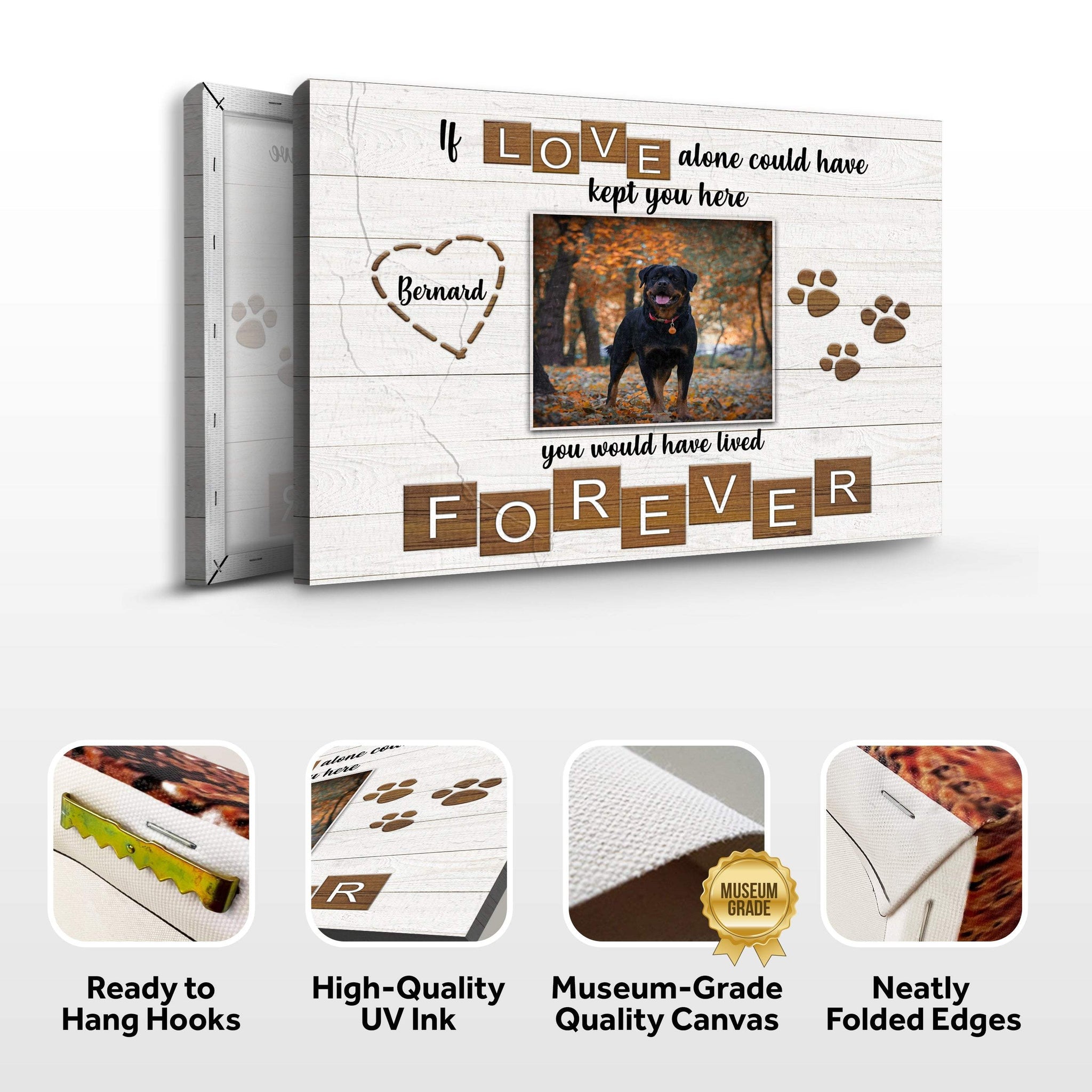 Pet Memorial Sign If Love Alone - Tailored Canvases - Flyclothing LLC