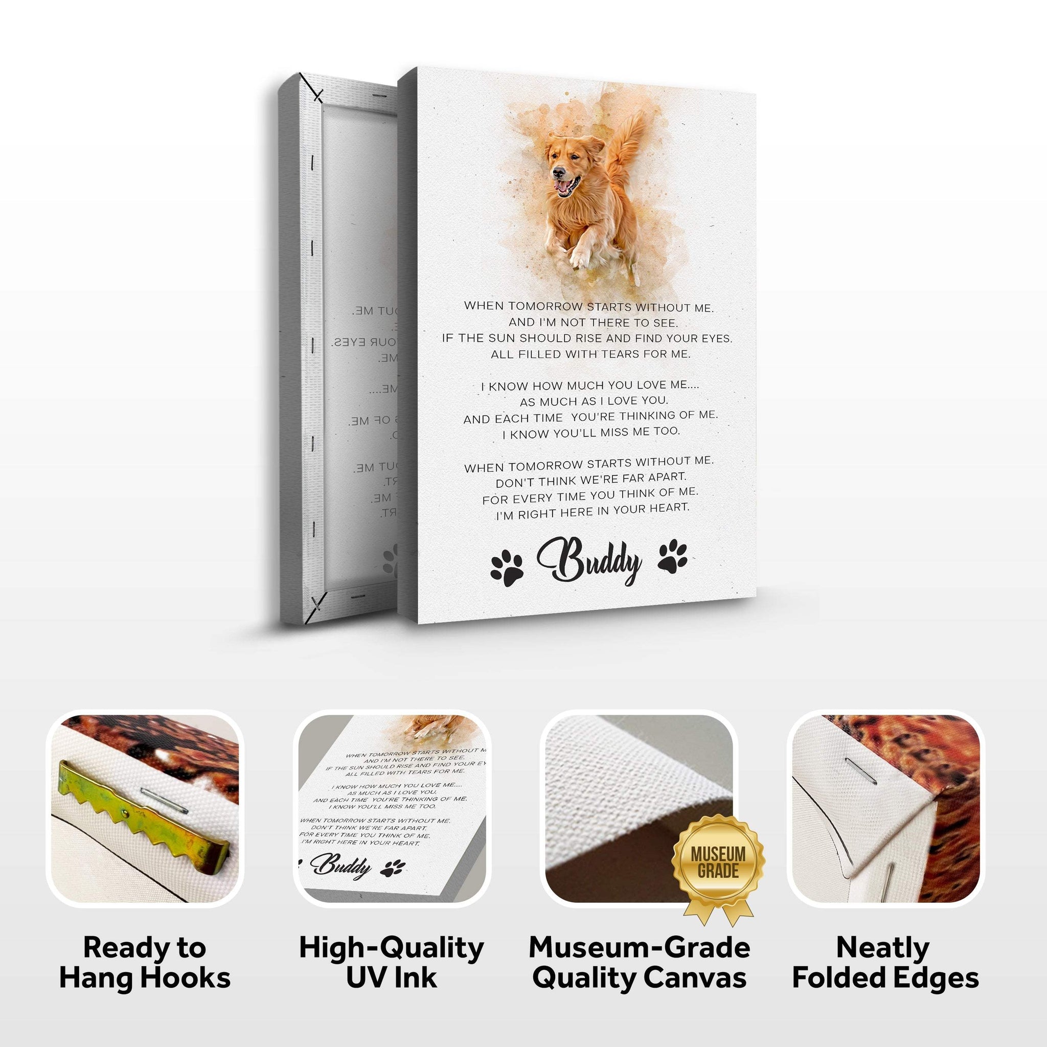 Pet Memorial Sign I'm Right Here In Your Heart - Tailored Canvases - Flyclothing LLC