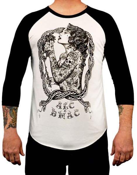 Black Market Art Company Eve Men's Baseball Shirt - Black Market Art Company - Flyclothing LLC