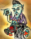 Black Market Art Company Even Nosferatu likes Elvis Print