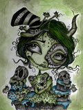 Black Market Art Company Explicit Zombie Girl Print