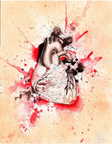 Black Market Art Company Exploding Heart Print