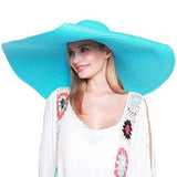 Extra Wide Brim Straw Sun Hat - Madeline Love - Flyclothing LLC