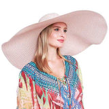 Extra Wide Brim Straw Sun Hat - Madeline Love - Flyclothing LLC