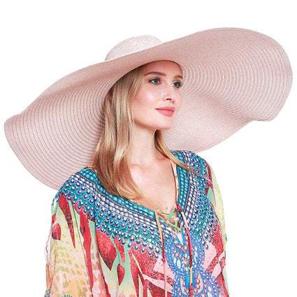 Extra Wide Brim Straw Sun Hat - Madeline Love - Flyclothing LLC