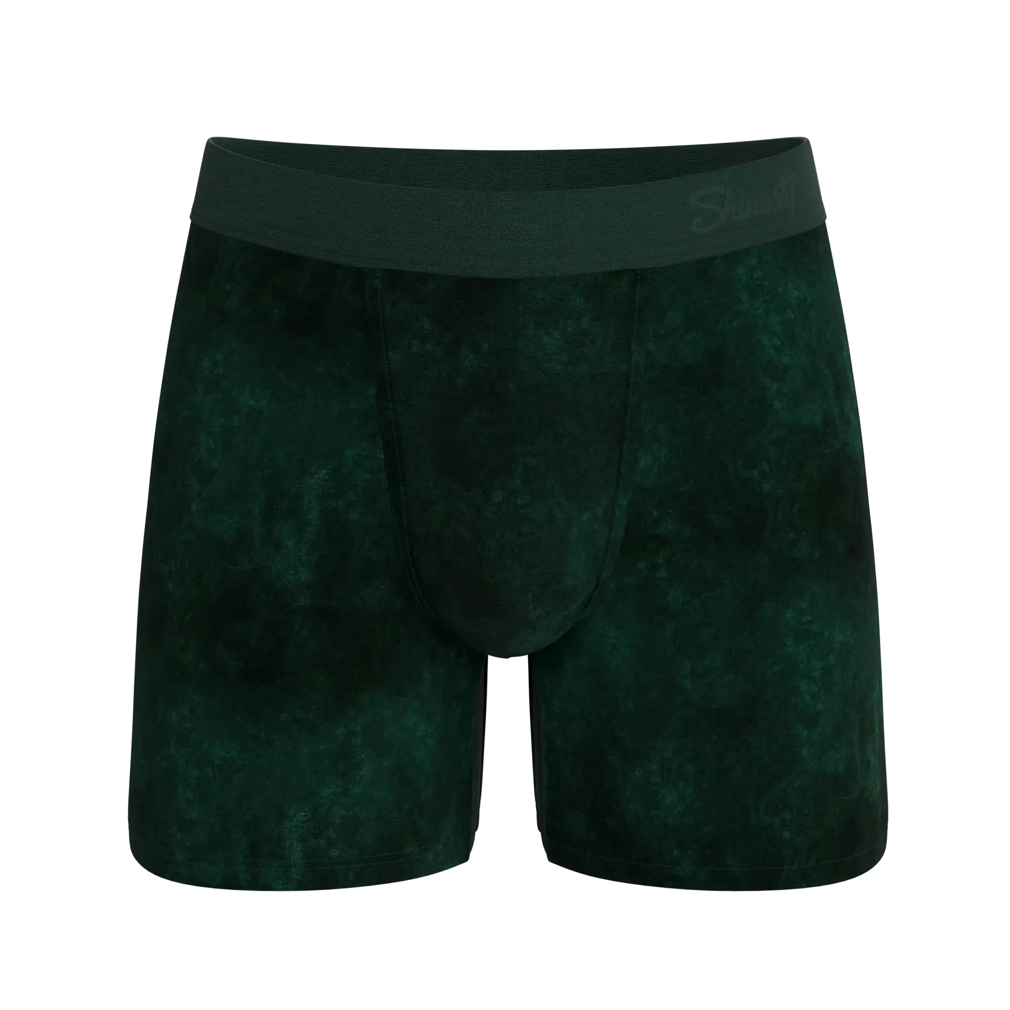 The Extravagance | Dark Green Velvet Ball Hammock Pouch® Boxer - Shinesty - Flyclothing LLC
