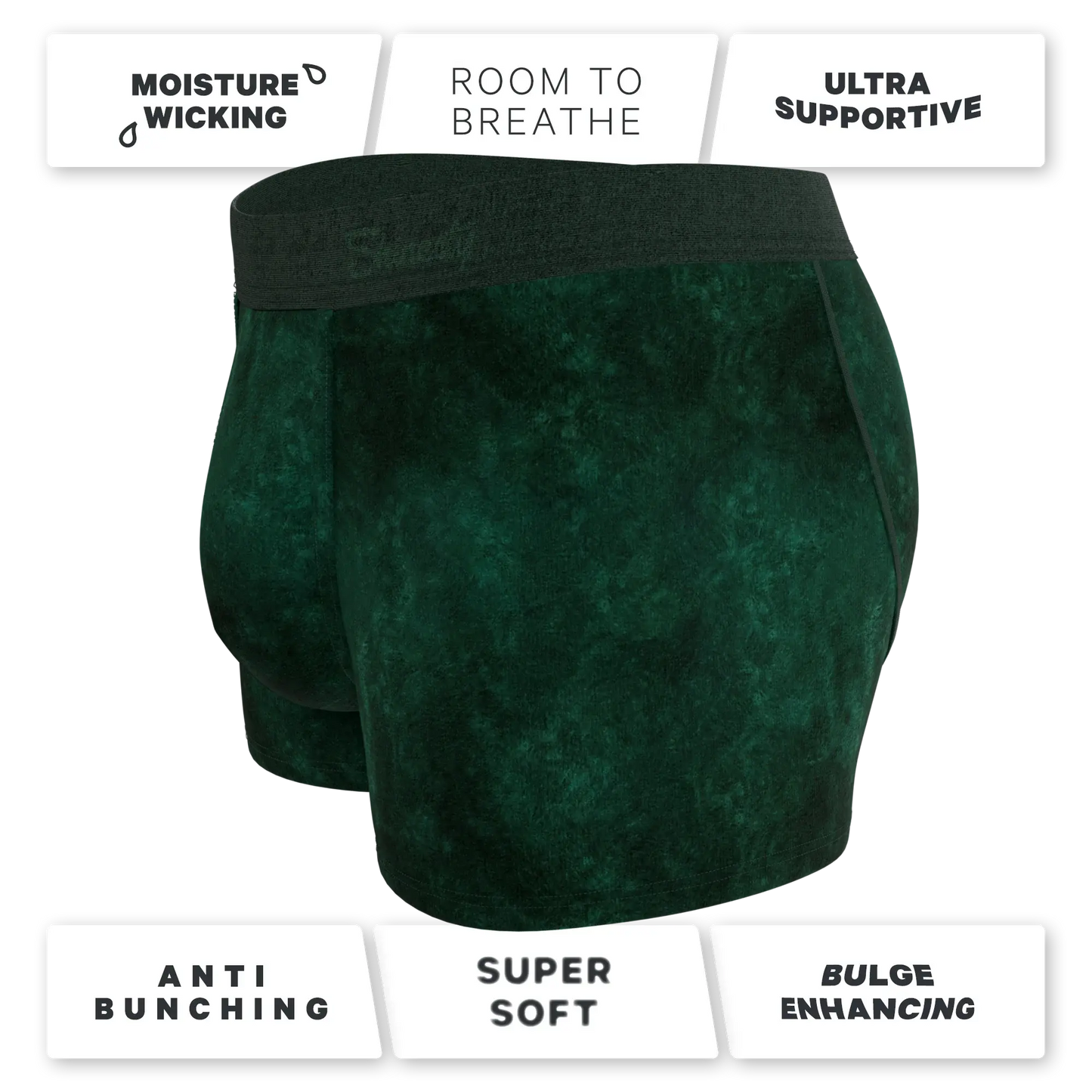 The Extravagance | Dark Green Velvet Trunk Underwear - Shinesty - Flyclothing LLC