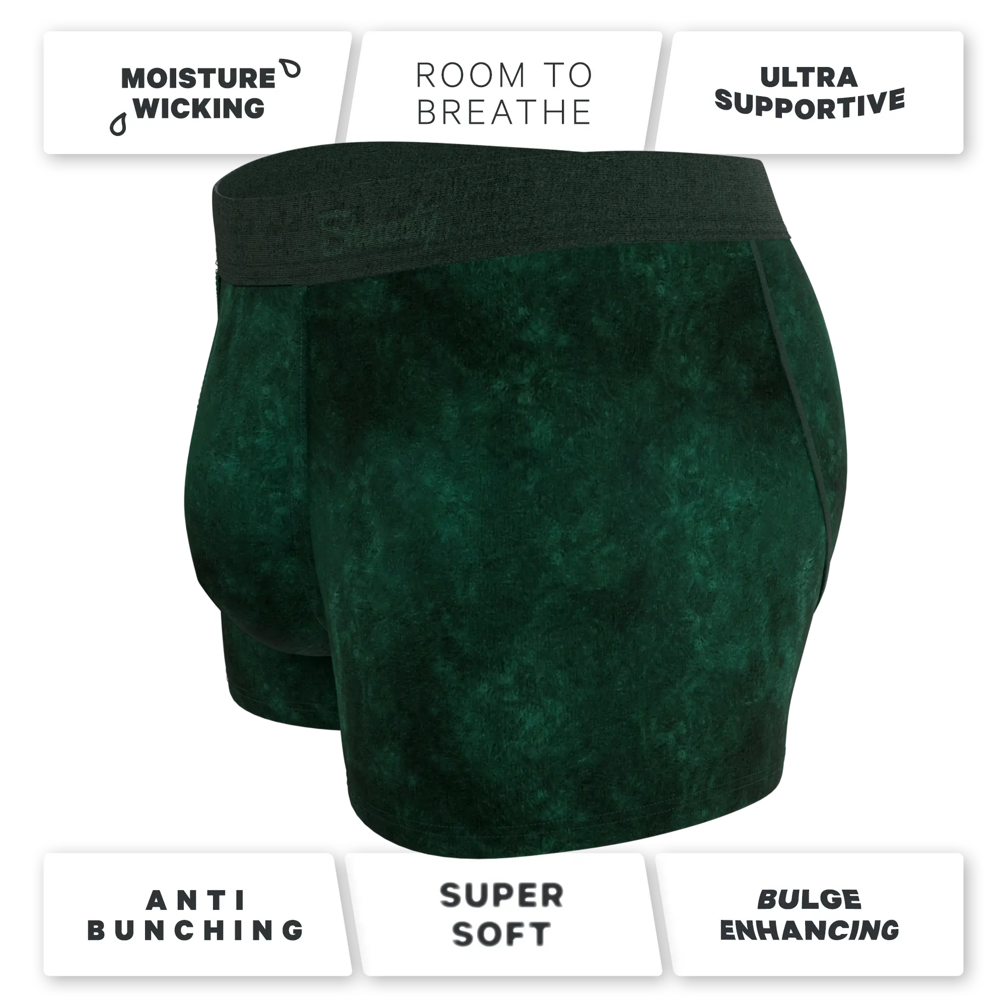 The Extravagance | Dark Green Velvet Trunk Underwear - Shinesty - Flyclothing LLC