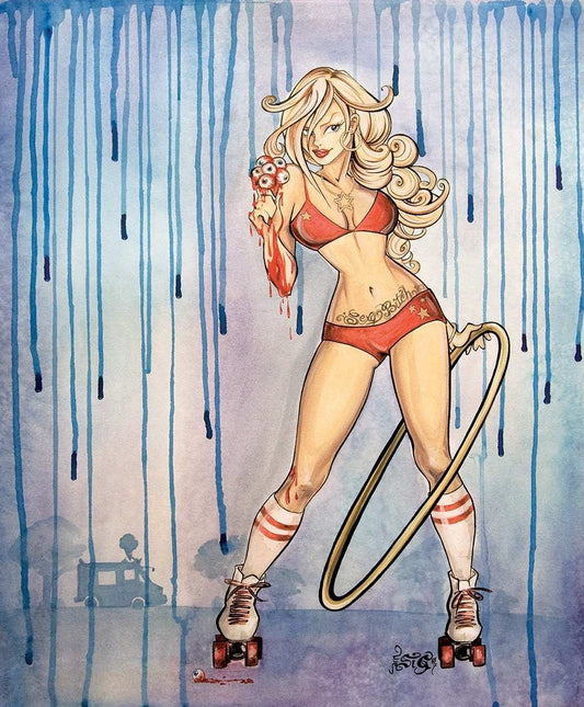 Black Market Art Company Eyes Cream Cone Print - Black Market Art Company - Flyclothing LLC