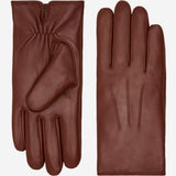 Ezra (brown) - Lambskin leather gloves with warm rabbit fur lining and touchscreen feature - Leather Gloves Online - Flyclothing LLC