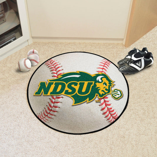 North Dakota State Bison Baseball Rug - 27in. Diameter - North Dakota State