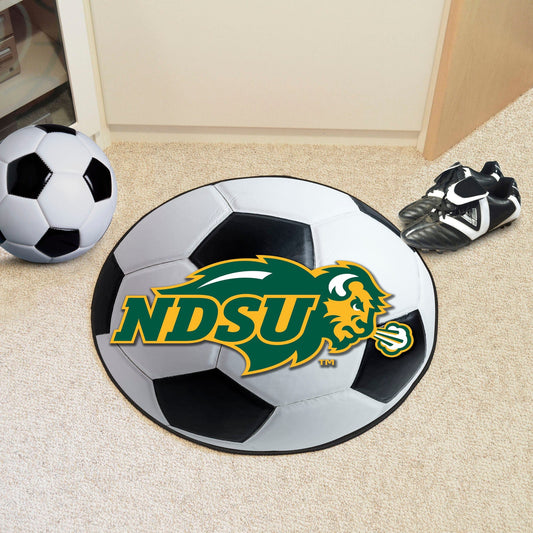 North Dakota State Bison Soccer Ball Rug - 27in. Diameter - North Dakota State